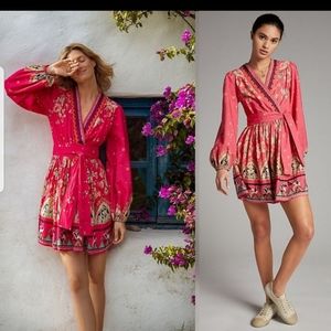 Anthropologies Racquel Embroidered Mini Dress